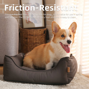 Échantillons gratuits, grand lit rectangulaire de luxe en cuir PU résistant à la mastication pour <span class=keywords><strong>chien</strong></span>, <span class=keywords><strong>matelas</strong></span> imperméable pour <span class=keywords><strong>gros</strong></span> <span class=keywords><strong>chien</strong></span>, fabriqué en usine - Product Image 5