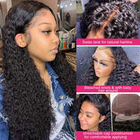 Wig Rambut Manusia Keriting Water Wave Tanpa Lem 13x6 HD Frontal Wig 250% Deep Wave Lace Front Wig Siap Pakai 7x5 HD Lace Closure Wig Diskon