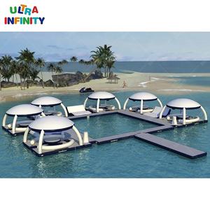 Sofá Inflable Relajante de Verano, Tumbona Flotante para <span class=keywords><strong>Lago</strong></span>, Cabañas Flotantes, Plataforma Flotante con Tienda de Campaña, Bana para Fiestas Acuáticas en Venta - Product Image 5