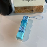 Porte-clés imprimé léopard 4 touches, mini clavier mécanique anti-stress, jouet sensoriel, vente en gros