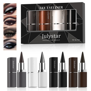 Julystar J402 030 Eyeliner mat à séchage rapide, imperméable, longue durée, noir naturel, ensemble de 4 couleurs, très vendu - Product Image 6