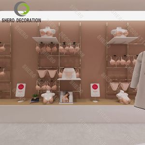 Boutique moderne Présentoir de lingerie en acier inoxydable pour femmes Accessoires de boutique de <span class=keywords><strong>sous</strong></span>-vêtements et soutien-gorge pour la décoration intérieure des magasins - Product Image 2