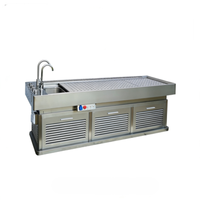 Banc d'autopsie de laboratoire multifonctionnel, table de dissection médicale en acier inoxydable 304 pour morgue