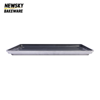 4 moules à baguettes en aluminium antiadhésifs, bâtonnets longs français perforés pour la cuisson du pain, pour usage commercial en boulangerie NEWSKY BAKEWARE