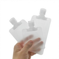 Pochette souple transparente personnalisée avec bec verseur, sac de voyage portable pour liquides, maquillage, lotion, shampoing, produits pour le visage