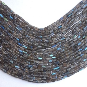 High quality gemstone tube bead labradorite tube cylinder Strand Healing Crystal Gemstone Crystals Jewelry Making Natural <b>Stone</b> - Product Image 4