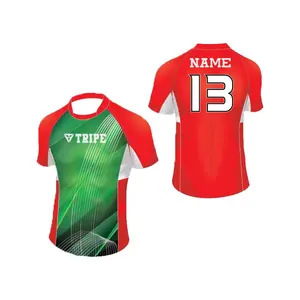 Di alta Qualità di sublimazione Su Misura di usura di sport di rugby uniformi unisex OEM rugby kit camicia di rugby maglie