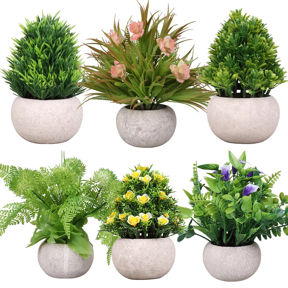 Home Decoration Combination Table Artificial Flower Simulation Pot Ball Pulp Green Plant Bonsai