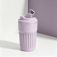 Nouvelle conception, gobelet isotherme en acier inoxydable à double paroi de 12 oz, anti-fuite, sans BPA, pour thé à bulles, bière et café, vente en gros