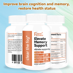 Suplemento personalizado Elevate Memory Support para mejorar la memoria y la concentración, cápsulas Elevate Memory Support para el cuidado de la salud para adultos - Product Image 4
