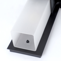 Lámpara de Pared Cuadrada de Aluminio Impermeable, Lámpara LED de Jardín para Exteriores, Luz Cálida de 3000K, Vida Útil de 50000 Horas