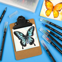 Marqueur à pointe pinceau Mobee P-623A24 de haute qualité, 24 couleurs, aquarelle, logo personnalisé, stylo pinceau aquarelle multifonctionnel pour enfants