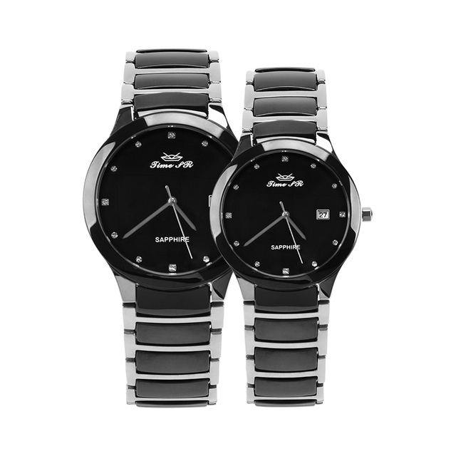 SHX Customized Ceramic Band Big Diamond Fashion Excellent Design OEM Wrist Women Watch