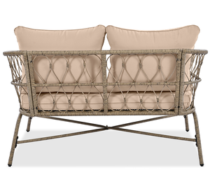 4-<b>Person</b> Outdoor Furniture Set with Removable Waterproof <b>Cushions</b> Modern Design Wicker Conversation Patio Set Wicker Tabletop - Product Image 5