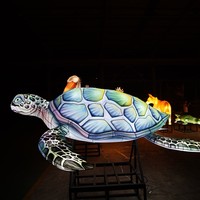 Linternas LED de Seda Chinas Impermeables con Formas de Animales, Decoraciones para Festivales al Aire Libre, Halloween/Día de Acción de Gracias/Navidad/Año Nuevo