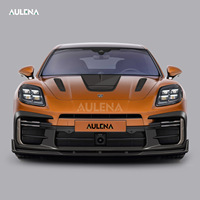 Aulena carbone sec séparateur avant ensemble capot jupes latérales diffuseur arrière aileron arrière capot avant pour Porsche Panamera