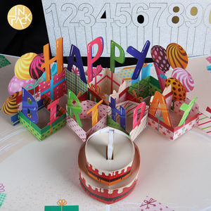 PAKET İÇİ Özel Müzikli 3D Açılır Tebrik Kartı Doğum Günü Kartı Promosyon İş Hediyeleri Mutlu Yıllar Kartları Zarf Dahil - Product Image 2