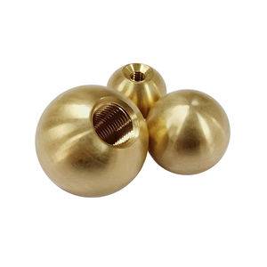Sólido decorativo mano giro bola esférica forma amarillo Metal manijas bolas tuercas latón mango bolas - Product Image 5