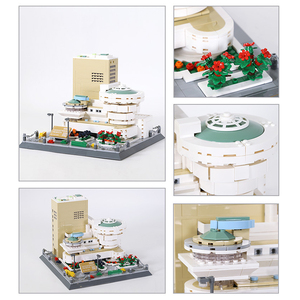 Blocs de construction du Musée Guggenheim de New York (États-Unis), jouets éducatifs pour enfants, petites particules en plastique, cadeau pour enfants, 902 pièces - Product Image 4
