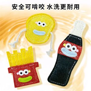 Jouet à mâcher pour chat en forme de frites et de cola, éponge loofah mignonne pour le nettoyage des dents, petite taille - Product Image 4