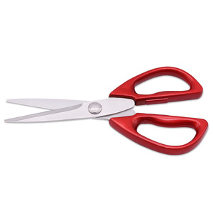 Stainless Steel <b>Kitchen</b> <b>Scissors</b> Red Straight Head For Home Use Yangjiang Made - Product Image 3