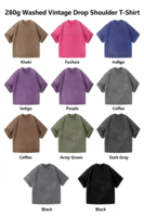 T-shirt en coton épais délavé style vintage, avec logo numérique, pour homme, style streetwear, impression de haute qualité, t-shirt oversize de marque