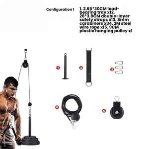 Kit de fitness d'intérieur <span class=keywords><strong>pour</strong></span> triceps et renforcement des bras, avec <span class=keywords><strong>poulie</strong></span> à <span class=keywords><strong>corde</strong></span> de tension personnalisable <span class=keywords><strong>pour</strong></span> tractions verticales à domicile, vente en gros - Product Image 1