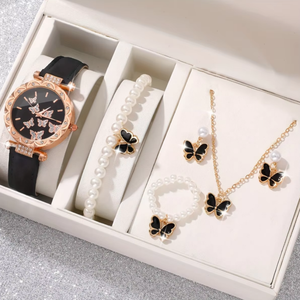 Nouvelle Montre Décontractée pour Femme 2026 avec Cadran Papillon Or Rose, Style Ins, Tendance et Élégante, à Quartz, avec Bracelet Assorti - Product Image 3
