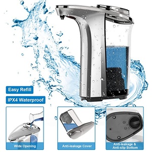 Distributeur automatique de savon sans contact, distributeur de savon liquide pour les mains, 500ml, pour salle de bain et cuisine - Product Image 5