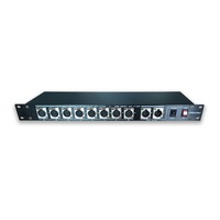 Splitter DMX512 modulaire PKnight 8 canaux double mode 2x4 1x8 XLR3 XLR5 19 pouces 1U pour montage en rack manuel pour contrôle d'éclairage