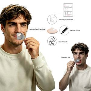 Ensemble de sommeil 2-en-1 CM : <span class=keywords><strong>Masque</strong></span> de sommeil occultant 3D et bande adhésive buccale anti-ronflement pour hommes et femmes, aide respiratoire nasale, faible MOQ, prêt à expédier - Product Image 3