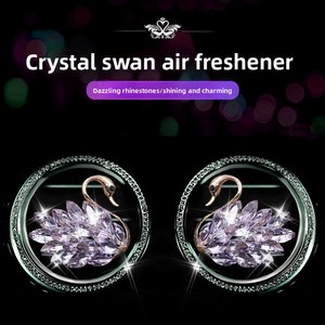 Wholesale Bling Crystal Swan <b>Car</b> Air Vent <b>Clip</b> Rhinestone <b>Car</b> Perfume Air Freshener Luxury <b>Car</b> Interior Decoration for Ladies - Product Image 5