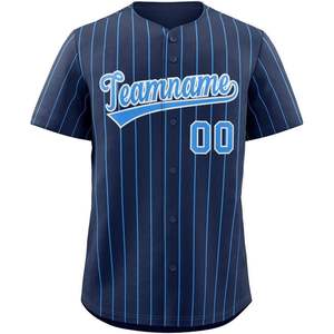 Camiseta de béisbol a rayas personalizada, camisa transpirable con botones y nombre y número personalizados para hombres, mujeres y jóvenes - Product Image 3