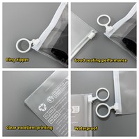 Logotipo impreso personalizado reutilizable pequeña joyería fundas de teléfono calcetines plástico esmerilado embalaje Pvc Zip Lock bolsa