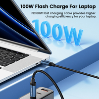 Toocki 100W USB C à C câble en alliage d'aluminium tressé Ultra mince PD cordon de charge rapide pour MacBook Pro Samsung Galaxy