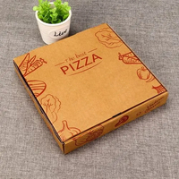 Boîte d'emballage de luxe ondulée de qualité alimentaire avec logo personnalisé Boîtes à pizza à emporter en papier kraft d'emballage à emporter