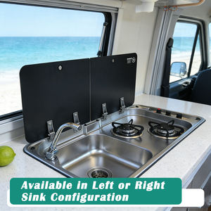 Évier <span class=keywords><strong>de</strong></span> <span class=keywords><strong>camping</strong></span>-<span class=keywords><strong>car</strong></span> JDA SS304 avec cuisinière à gaz à double brûleur, évier et cuisinière adaptés aux <span class=keywords><strong>camping</strong></span>-cars, caravanes, bateaux, yachts, <span class=keywords><strong>camping</strong></span>-cars, motorhomes - Product Image 3
