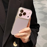 Funda Protectora de Lente Antihuellas y Antigolpes de Cuero Colorido de Lujo Popular Estilo Ins para 17 16 15 14 Pro Max Todo Incluido
