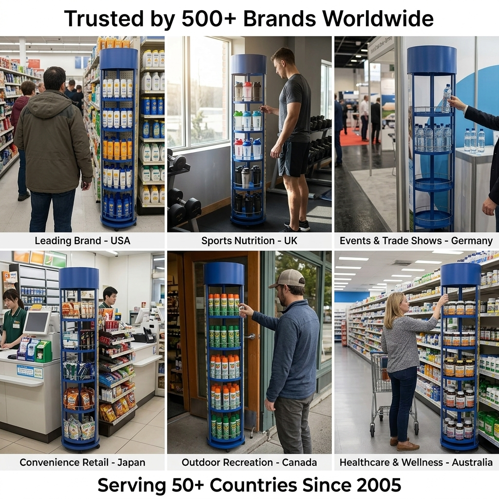 Wholesale Custom Slim Metal Beverage Can Display Rack Floor Standing Soda Energy Drink Bottle Stand Retail Shop Display ShelfOEM — view 6