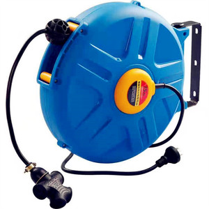 Enrouleur de Tuyau Rétractable Automatique Tout Cuivre 15M avec Lampe de Travail pour Garage - Product Image 1