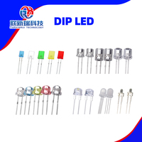 Diode à Puce LED LXR Traversante Blanche Rouge Verte Bleue Jaune Ambre RGB 1.8mm 3mm 5mm 8mm 10mm 546 504 Ronde Chapeau de Paille Ovale DIL