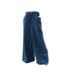 Jean en denim coupe droite décontractée, taille basse, style rétro américain, non extensible, délavé léger, séchage rapide, pour femme, été - Product Image 1