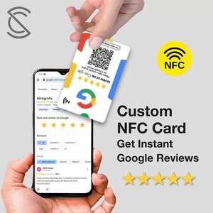 Carta di Visita RFID PVC 13.56MHz Personalizzabile con Codice QR Programmabile, NFC per Social Media e Recensioni Google - Product Image 2