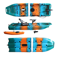 Nouveau Kayak Modulaire 2026 à Pédalier 9 pieds pour Pêche, 1 Personne, en HDPE Ultra Léger et Détachable pour Lac et Rivière