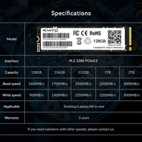 قرص صلب داخلي من نوع M.2 NVMe SSD خاص بالحواسيب المحمولة، يتميز باستهلاك منخفض للطاقة، لتوسيع وترقية تخزين الحواسيب المحمولة.