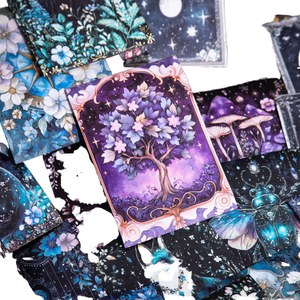 Pegatinas Decorativas Navideñas de la Serie de Notas Escritas a Mano Leenice Starry Night, Impresas con Troquelado, Autoadhesivas, con Acabado Brillante - Product Image 1