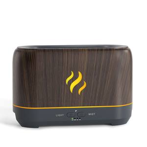 Humidificateur à flamme simulée 200 ml, diffuseur d'huiles essentielles avec lumière LED, usage domestique, style nordique, commande tactile - Product Image 3