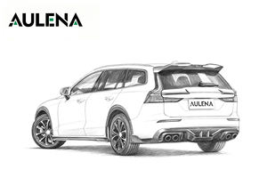 Aulena Kit Carbone Sec : Diffuseur Arrière, Jupes Latérales, Enjoliveurs de Roues, Canards Avant, Prises d'Air Avant, Lame Avant et Spoiler pour <span class=keywords><strong>Volvo</strong></span> <span class=keywords><strong>V60</strong></span> - Product Image 4