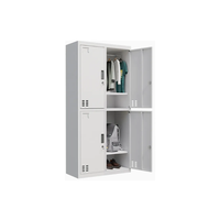 Armoire en acier moderne Bo Jiao à 4 portes avec design de garde-robe pour salle de sport, école, appartement et usage domestique