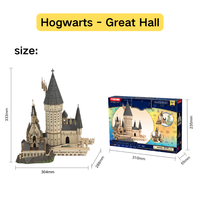 Set de Construcción del Castillo de Hogwarts, Rompecabezas Educativo 3D, Bloques de Madera de Harry Potter, Modelo de Edificios, Juguetes, Regalos para Niños